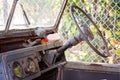 Vintage Old Car Grunge Interior Royalty Free Stock Photo