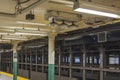 Close up interior view of New York City subway station Astor. NY.