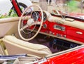 Close up interior Vintage retro classic car