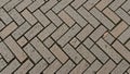 Close-up of interlocking brick pattern arrangement on pavement surface Royalty Free Stock Photo