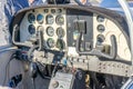 A close-up of the internal dashboard panel of a small aircraft Royalty Free Stock Photo