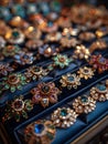 Close-up of intricate jewelry