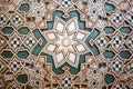 close up of intricate moroccan pattern wallpaper