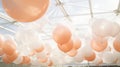 A close-up of intricately designed wedding balloons, enhancing the