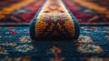 Close-up of intricately patterned rug Royalty Free Stock Photo