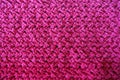 Close-Up of an Intricately Textured Pink Crocheted Blanket Royalty Free Stock Photo