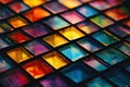 A Close-Up of Iridescent, Geometric Tiles Royalty Free Stock Photo