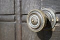 Iron round handle close up detail in grantham, Uk.