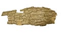 Close-up of isolated broken stub log bark Royalty Free Stock Photo