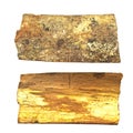 Close-up of isolated broken stub log bark Royalty Free Stock Photo