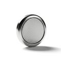 Close-up of a Circular Silver Metal Object with a Textured Surface on a White Background Royalty Free Stock Photo