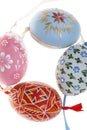Close-up of isolated Easter eggs Royalty Free Stock Photo