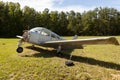 Close up isolated image of an abandoned rusty Beechcraft Musketeer A23