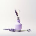 Minimal Lavender Light Bulb In Industrial Design Style