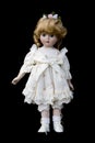 Close Up and Isolated Vintage Antique Old Doll Royalty Free Stock Photo