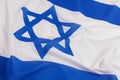 Close up of Israeli Flag with the Star of David Royalty Free Stock Photo