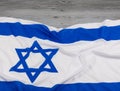 Close up of Israeli Flag with the Star of David Royalty Free Stock Photo
