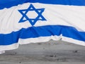 Close up of Israeli Flag with the Star of David