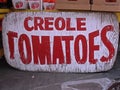Creole tomatoes weathered sign Royalty Free Stock Photo