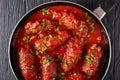 Close-up of italian Braciole in a skillet Royalty Free Stock Photo