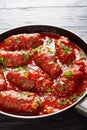 Close-up of italian Braciole with tomato sauce Royalty Free Stock Photo