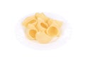 Close up of Italian pasta shells. Royalty Free Stock Photo