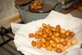 Close Up Of An Italian Traditional Fried Food Called Strufoli