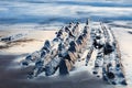 Close-up of Itzurun beach, flysch of Zumaia, Spain Royalty Free Stock Photo