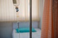 Close up IV saline solution drip for patient hospital Royalty Free Stock Photo