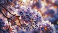 Close up Jacaranda flower season blooming Royalty Free Stock Photo