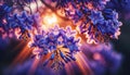 Close up Jacaranda flower season blooming Royalty Free Stock Photo