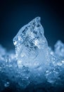 Close Up of Jagged Ice Formations in Soft Blue Tones Royalty Free Stock Photo
