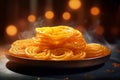 Jalebi, India dessert. Generative AI