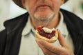 Close Up of Jam Scone Royalty Free Stock Photo