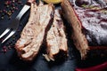 Close-up of hot Grilled Jamaican Jerk pork