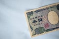 Close up Japan banknote 1000 yen