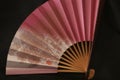 Close up Japanese hand fan