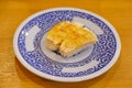 Close-up on Japanese shrimp sushi grilled with cheese Royalty Free Stock Photo