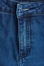 Close up of jeans zipper Royalty Free Stock Photo