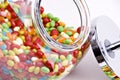 Close-up of jelly bean jar