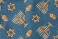 Close-up Of Jewish Hanukkah Fabric