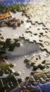 Closeup of jigsaw puzzle pieces Royalty Free Stock Photo