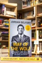 Jordan Belfort\'s Way of the Wolf book in the bookshop.