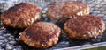 Burgers on the grill Royalty Free Stock Photo