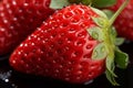 A close-up of a juicy, ripe strawberry Royalty Free Stock Photo