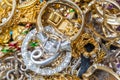 A Close-up Jumble of Beautiful Gold Jewelry