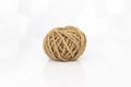 Close-Up of Jute Twine Ball on White Background Royalty Free Stock Photo