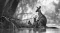 close-up of a kangaroo on a nature background Royalty Free Stock Photo