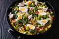 Close-up of Kedgeree with flaked smoked fish