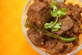 Close up of keema kaleji in a bowl